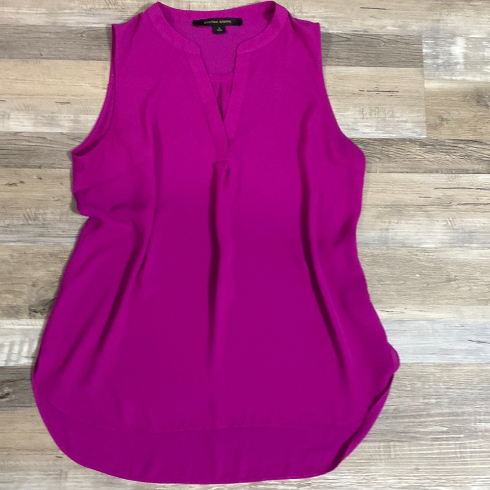Cynthia Steffe Purple Sleeveless Blouse size M